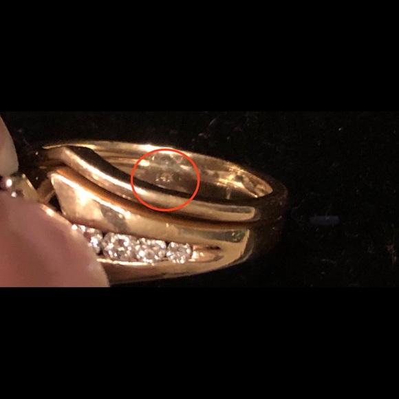 14K Gold Diamond Wedding Band Set, Marquise & Rounds - Picture 11 of 16